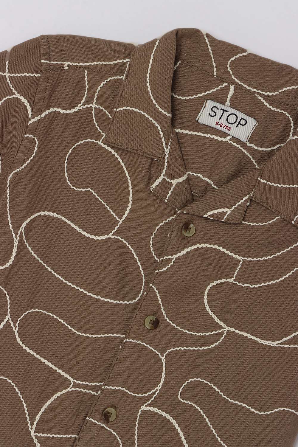 Embroidered-Cotton-Round-Neck-Boys-Casual-Wear-Shirt