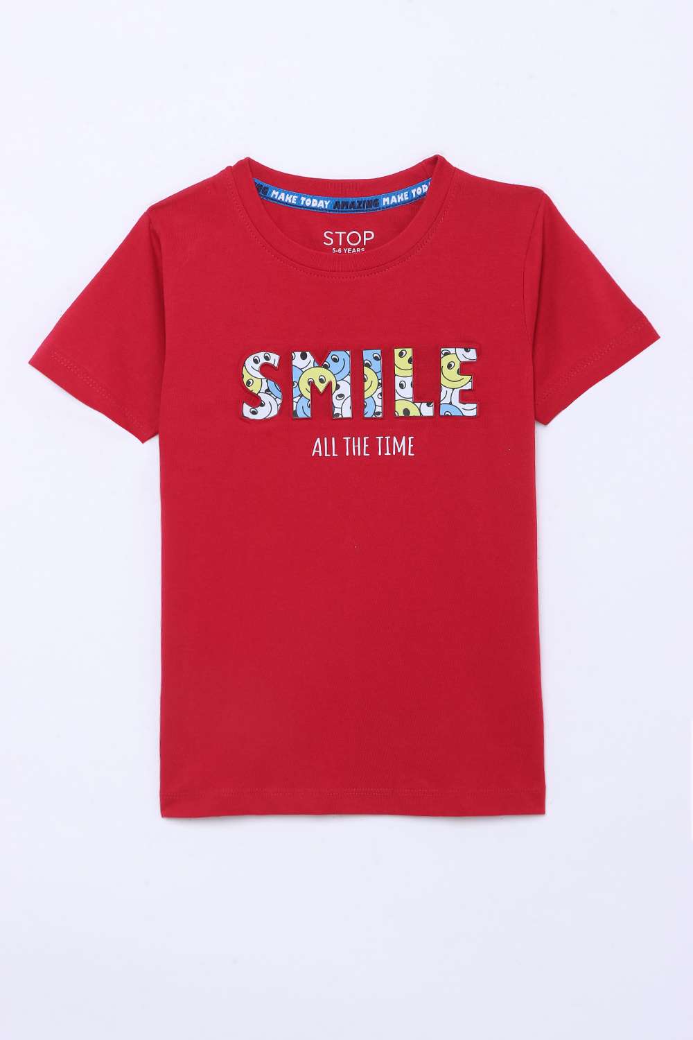 Graphic-Print-Cotton-Round-Neck-Boys-T-Shirt