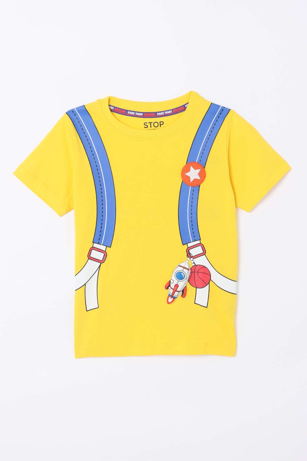 Graphic-Print-Cotton-Round-Neck-Boys-T-Shirt