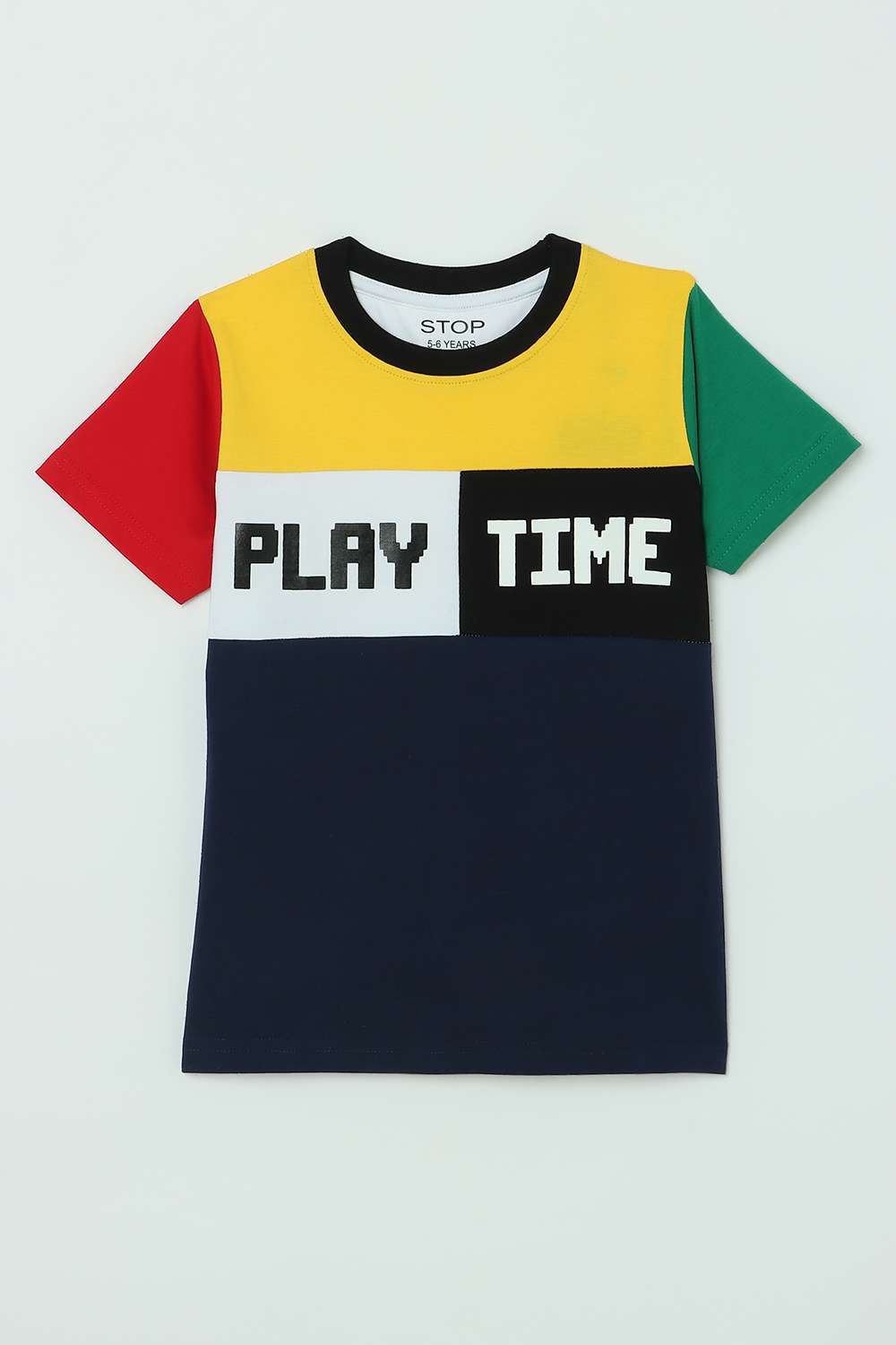 Solid-Cotton-Round-Neck-Boys-Casual-Wear-T-Shirt