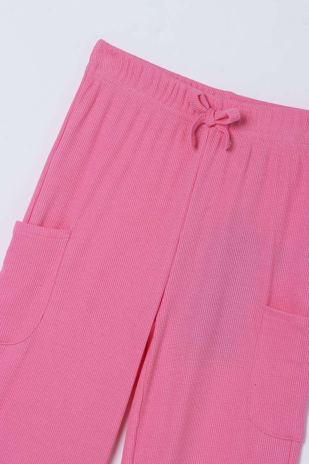 Solid-Blended-Fabric-Regular-Fit-Girls-Pants