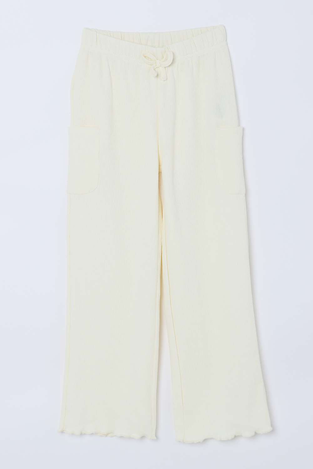 Textured-Blended-Fabric-Regular-Fit-Girls-Pants