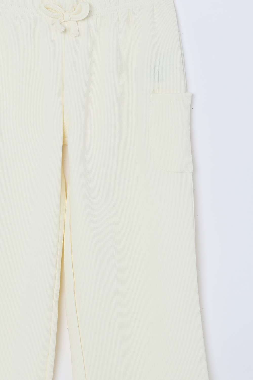 Textured-Blended-Fabric-Regular-Fit-Girls-Pants