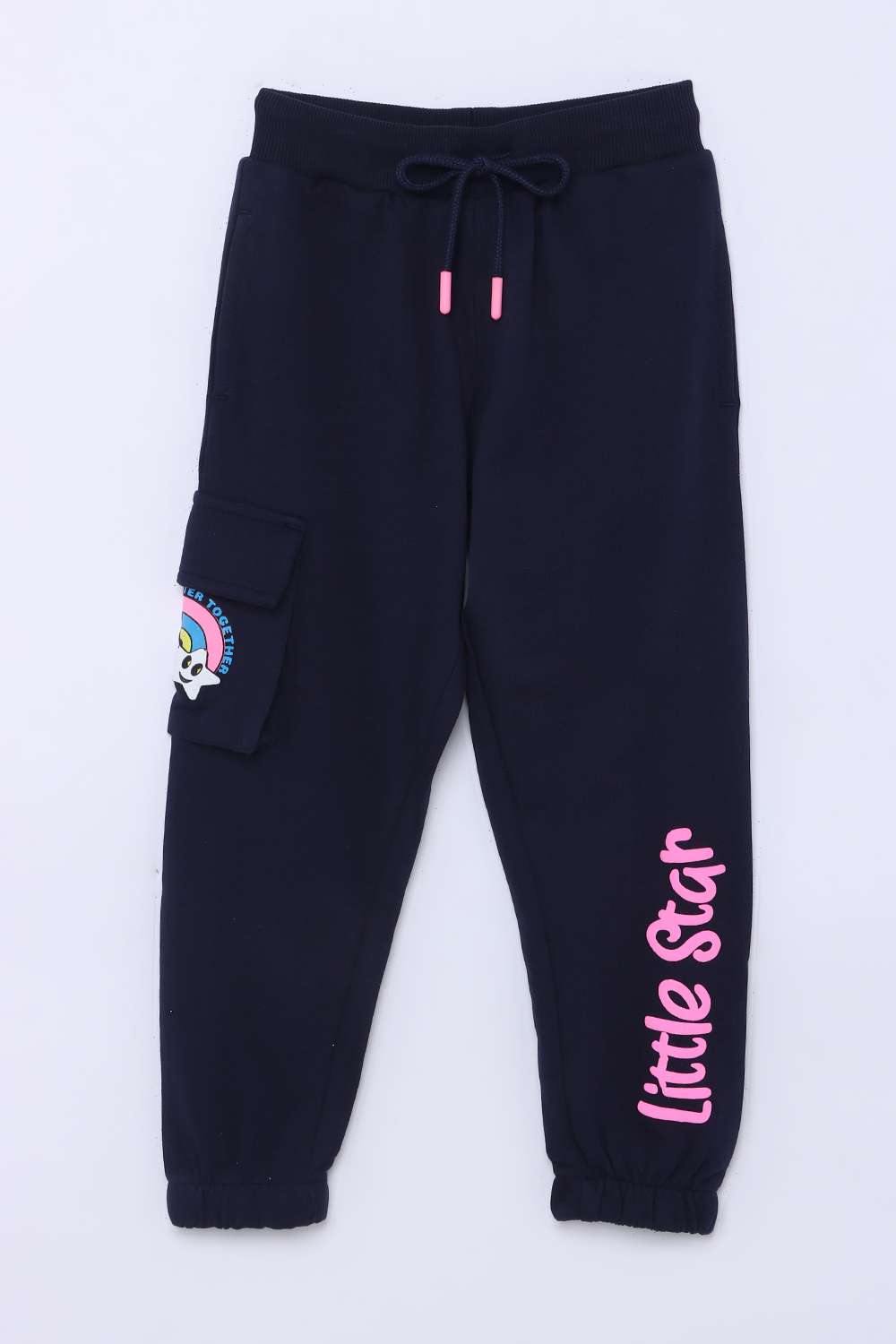 Graphic-Print-Cotton-Regular-Fit-Girls-Track-Pants