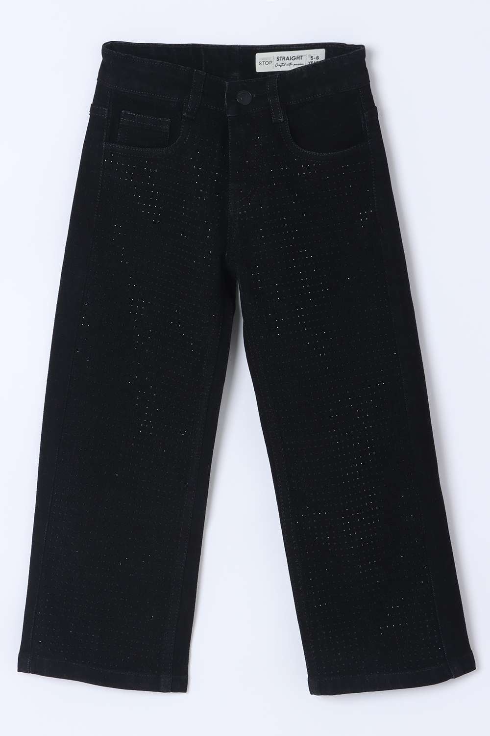 Embellished-Denim-Straight-Fit-Girls-Jeans
