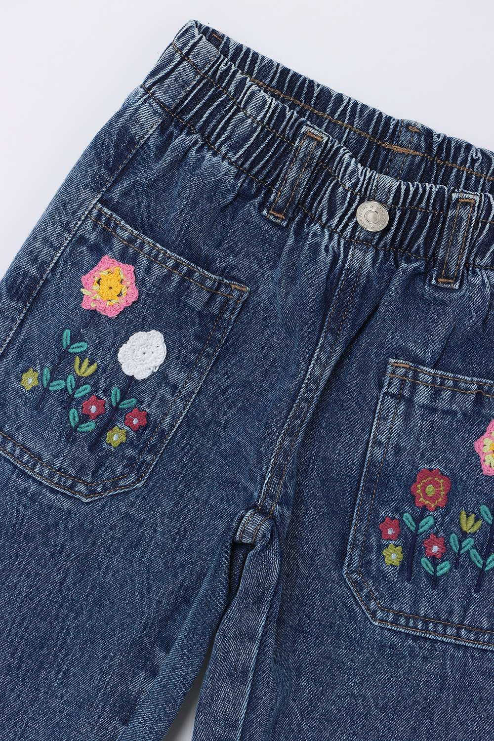 Blended-Fabric-Regular-Fit-Girls-Jeans
