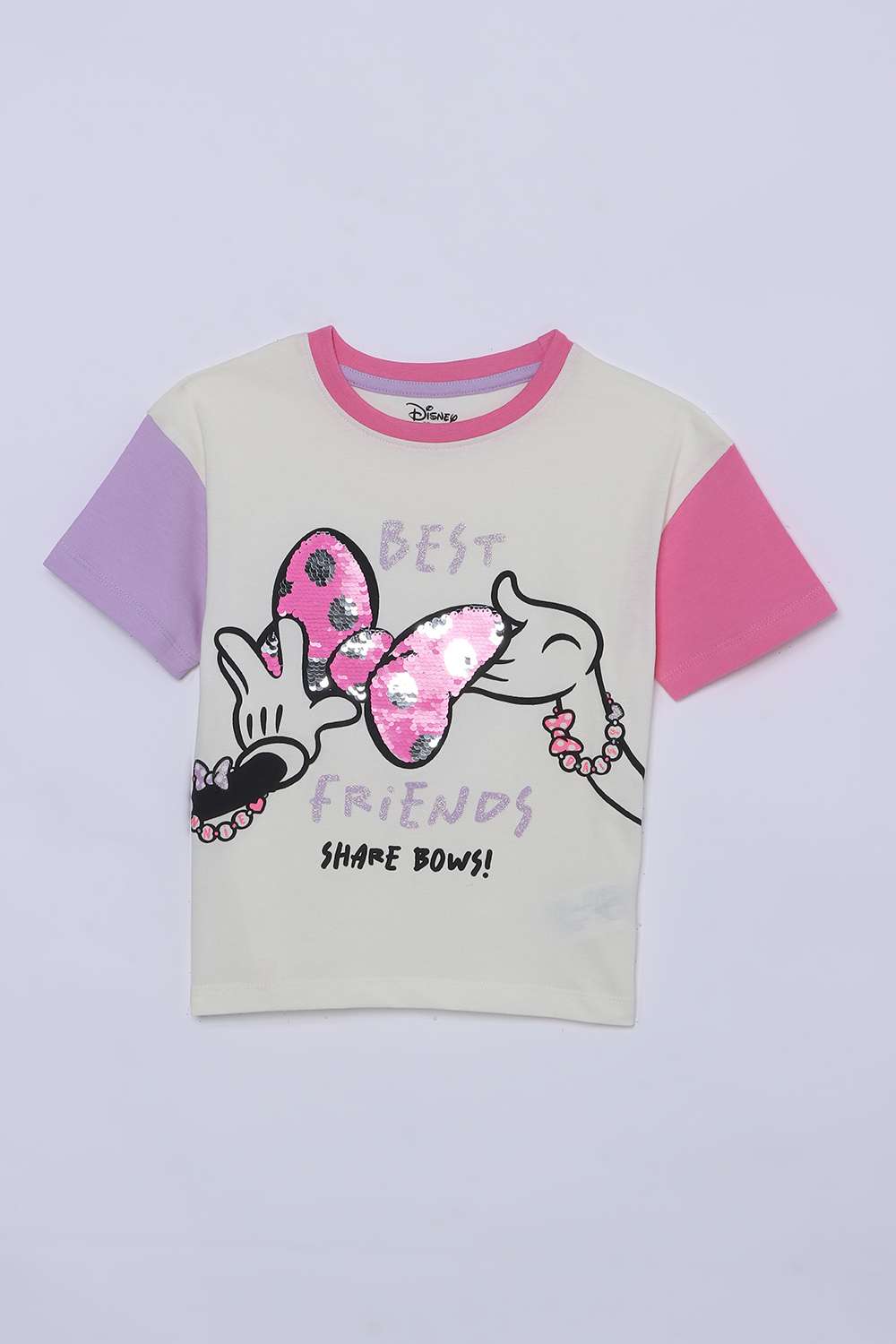 Sequinned-Cotton-Round-Neck-Girls-Top