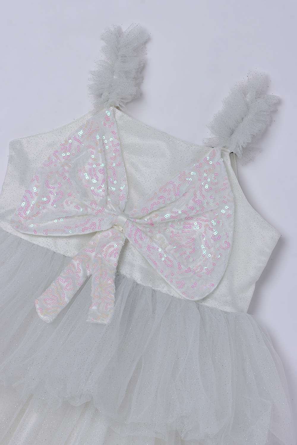 Solid-Polyester-Square-Neck-Girls-Dress