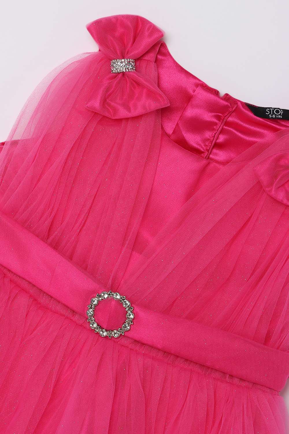 Solid-Blended-Fabric-Sweetheart-Neck-Girl-s-Dress