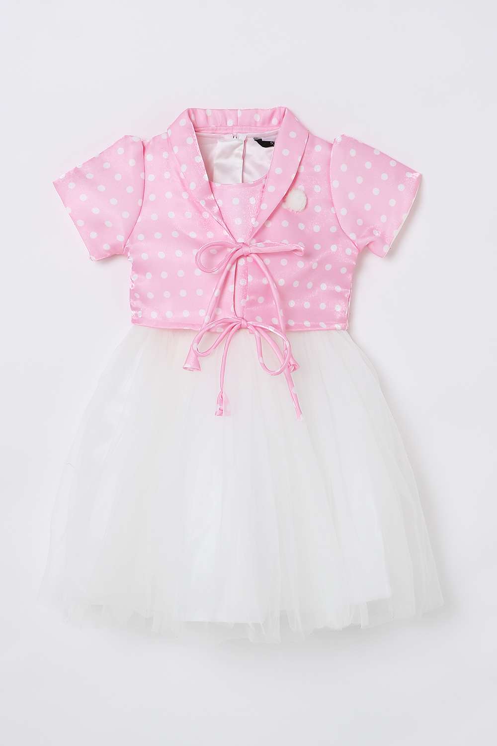 Solid-Polyester-Round-Neck-Girls-Casual-Wear-Dress