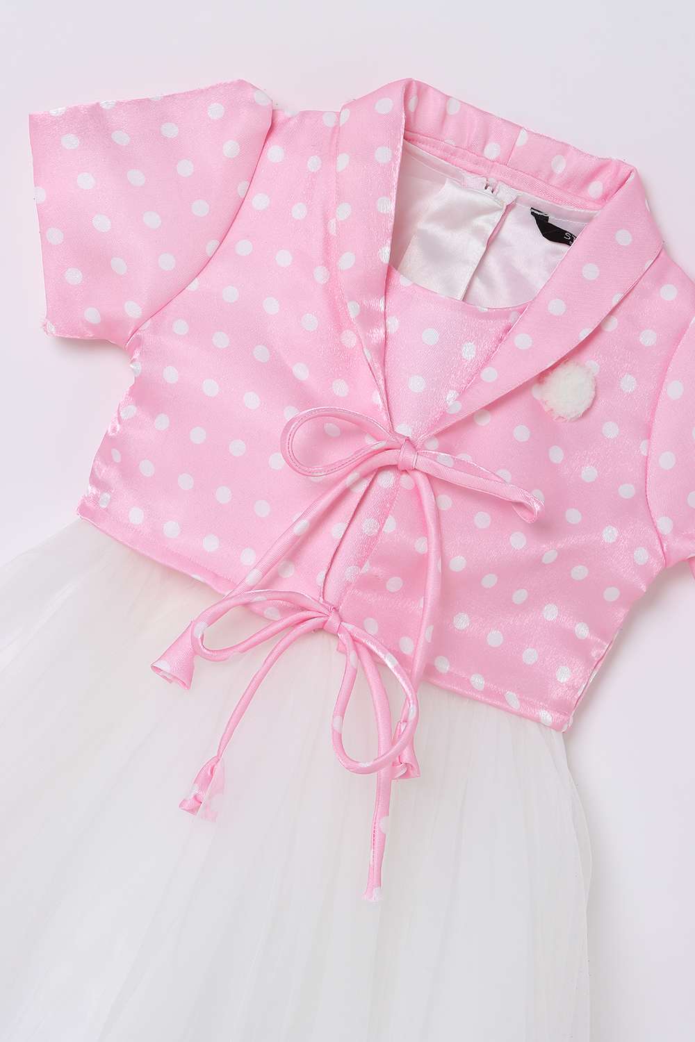 Solid-Polyester-Round-Neck-Girls-Casual-Wear-Dress