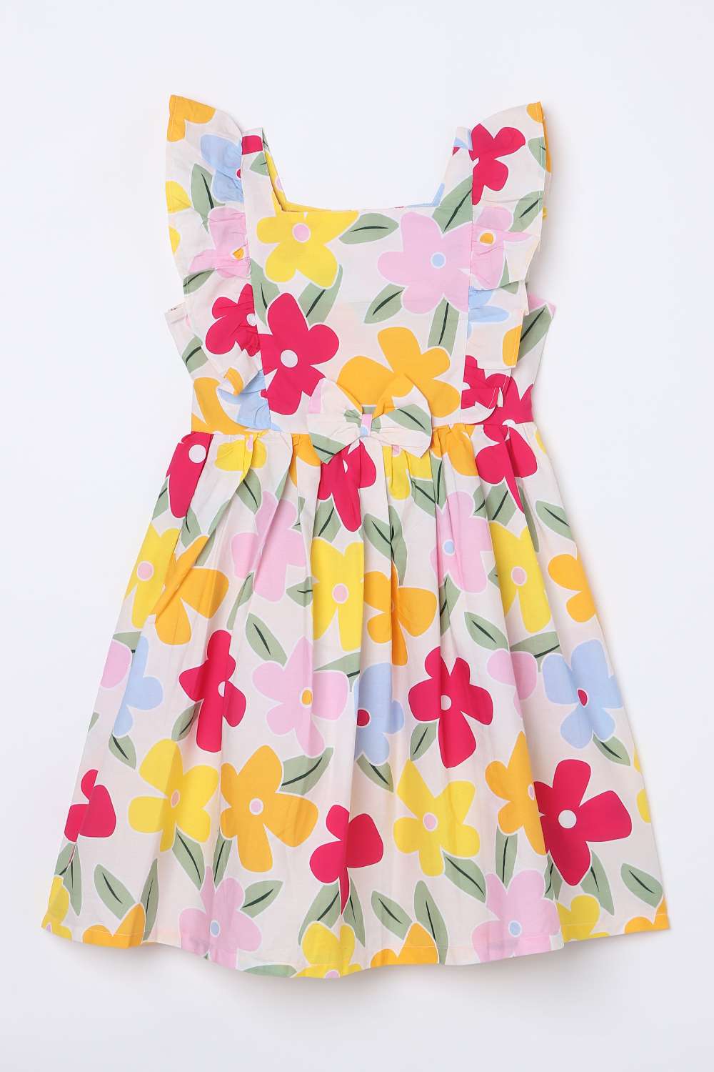Printed-Cotton-Regular-Fit-Girls-Casual-Wear-Dress