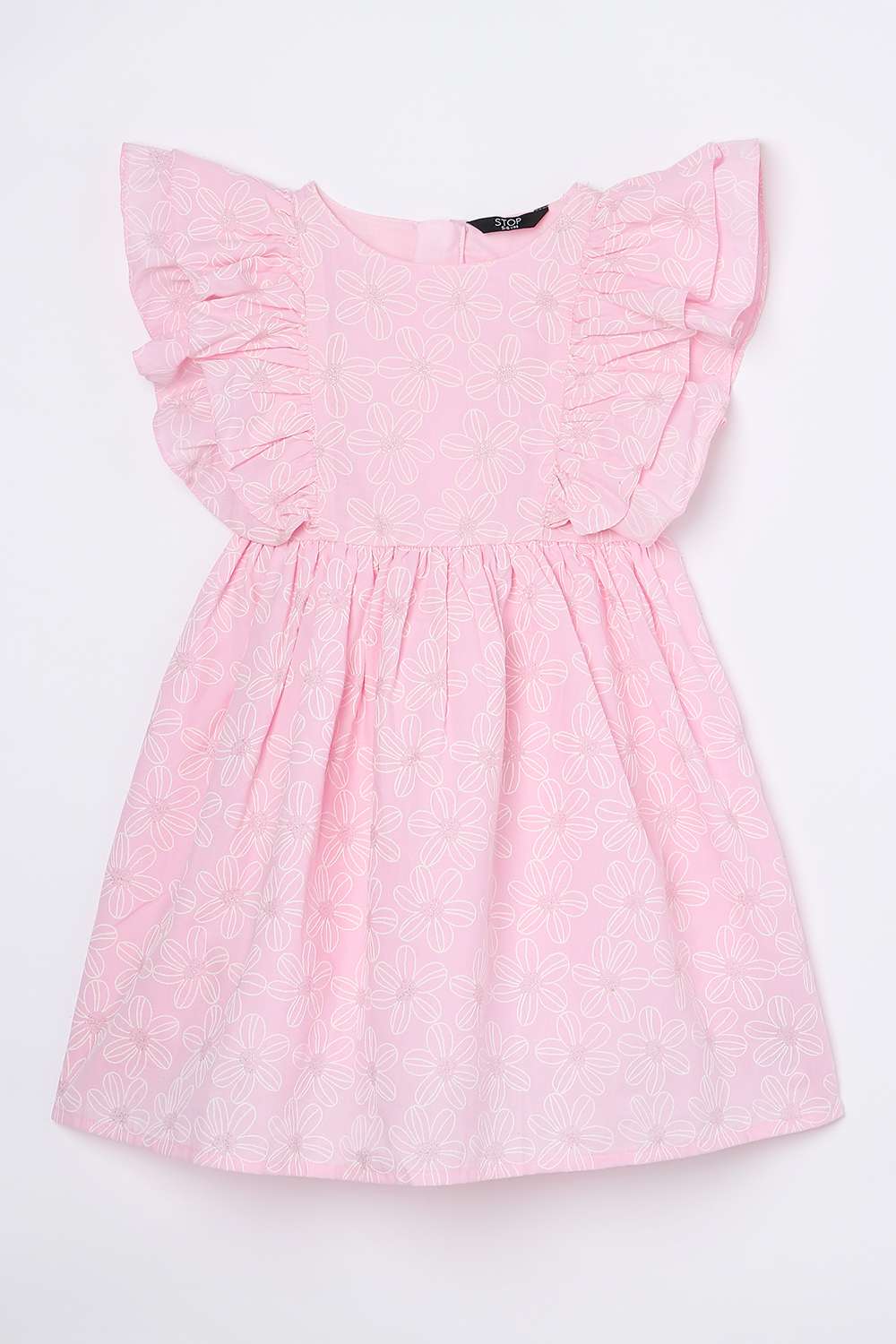Solid-Cotton-Regular-Fit-Girls-Casual-Wear-Dress