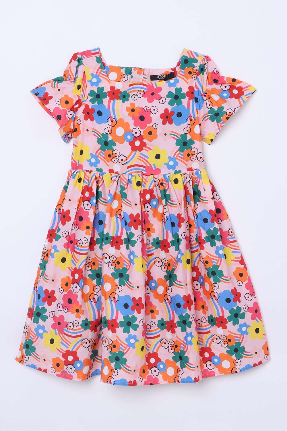 Floral-Cotton-Square-Neck-Girls-Casual-Wear-Dress