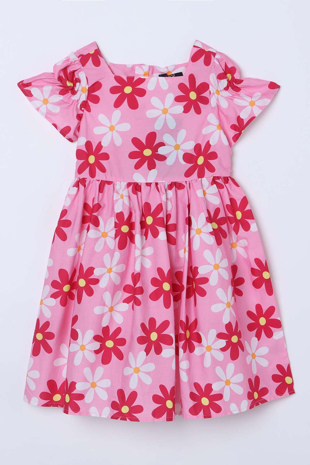 Floral-Cotton-Square-Neck-Girls-Casual-Wear-Dress