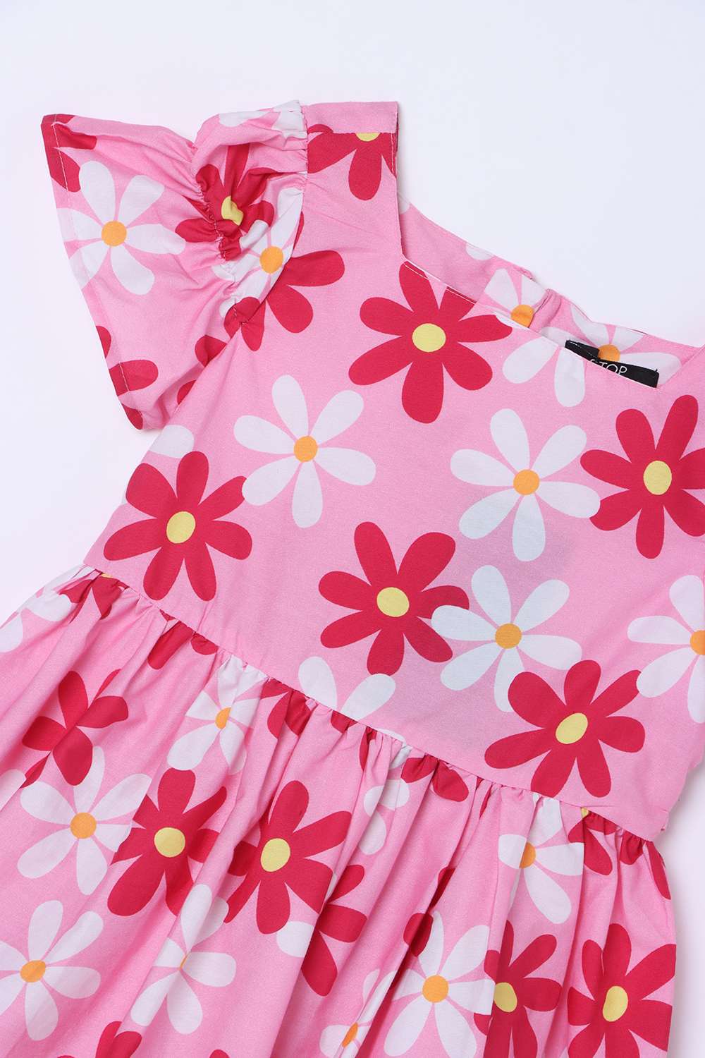 Floral-Cotton-Square-Neck-Girls-Casual-Wear-Dress