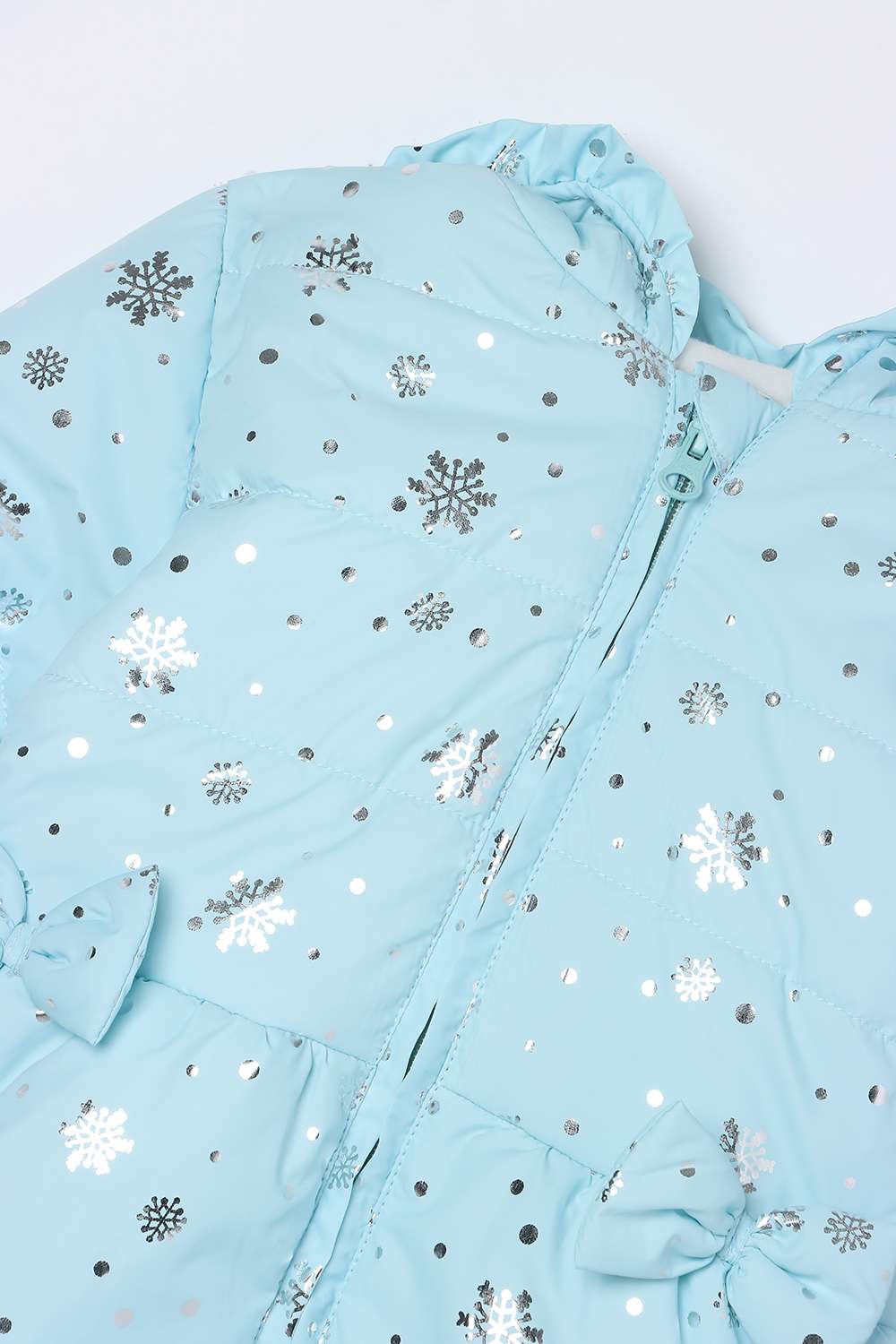 Graphic-Print-Blended-Fabric-Hooded-Girls-Winter-Wear-Jacket