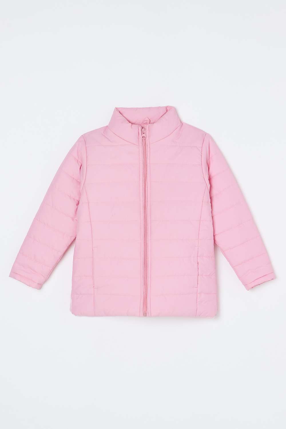 Solid-Polyester-Round-Neck-Girls-Winter-Wear-Jacket