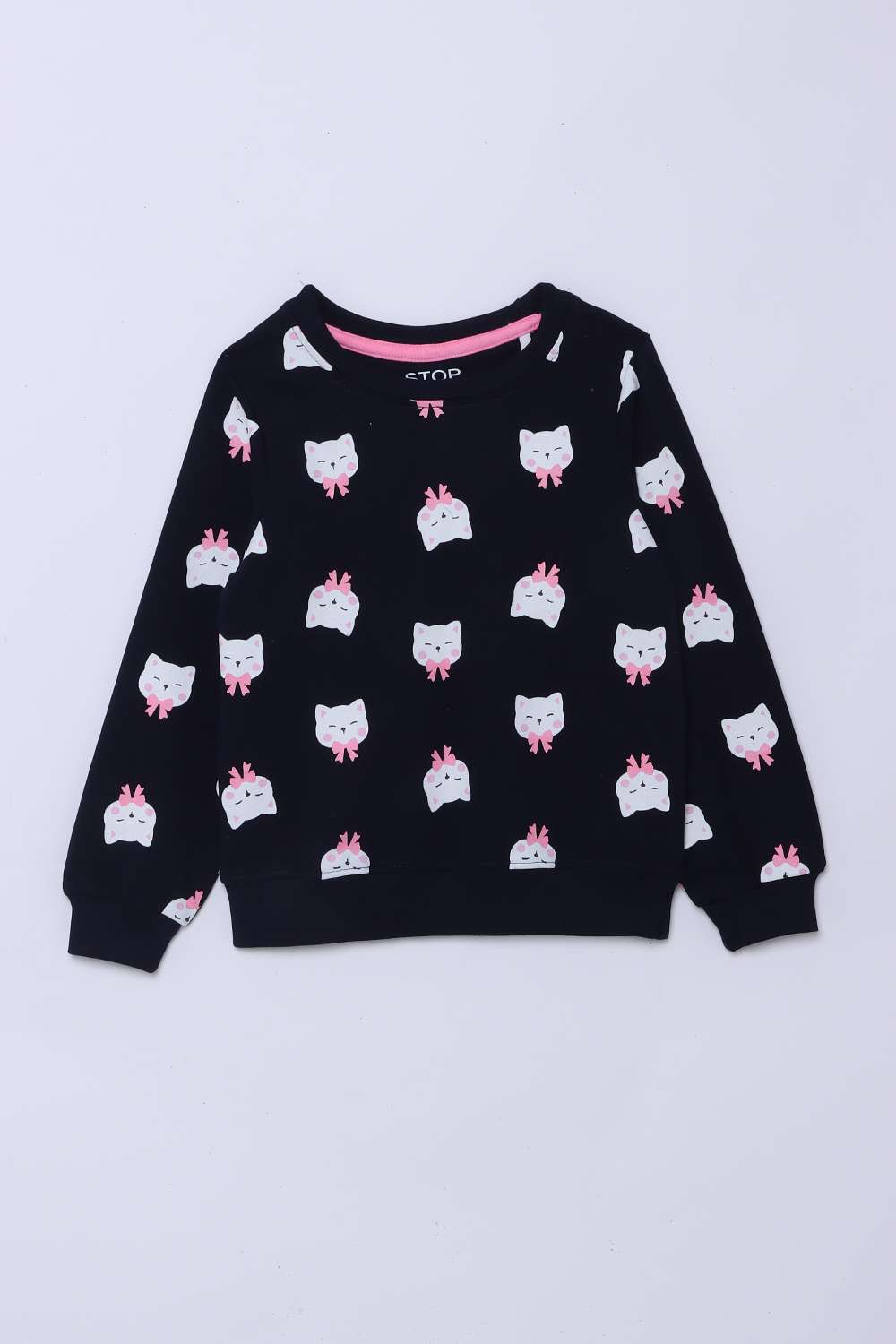 Printed-Cotton-Round-Neck-Girls-Sweatshirt