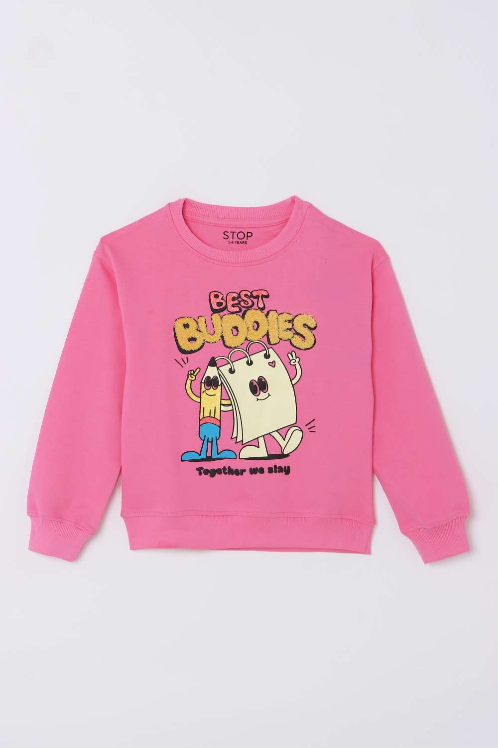 Graphic-Print-Cotton-Round-Neck-Girls-Casual-Wear-Sweatshirt