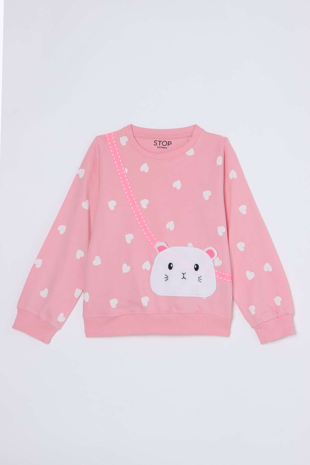 Blended-Fabric-Regular-Fit-Girls-Sweatshirt
