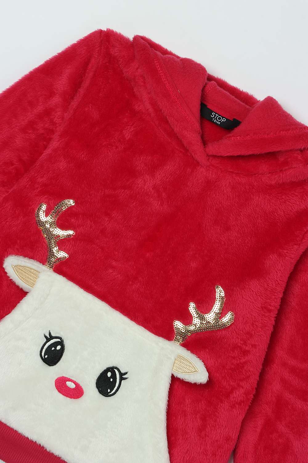 Solid-Blended-Fabric-Hooded-Girls-Sweatshirt