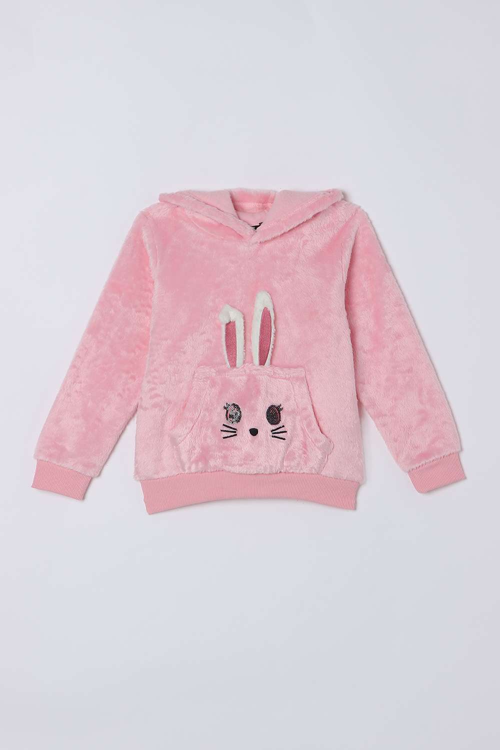 Printed-Blended-Fabric-Hooded-Girl-s-Sweatshirt