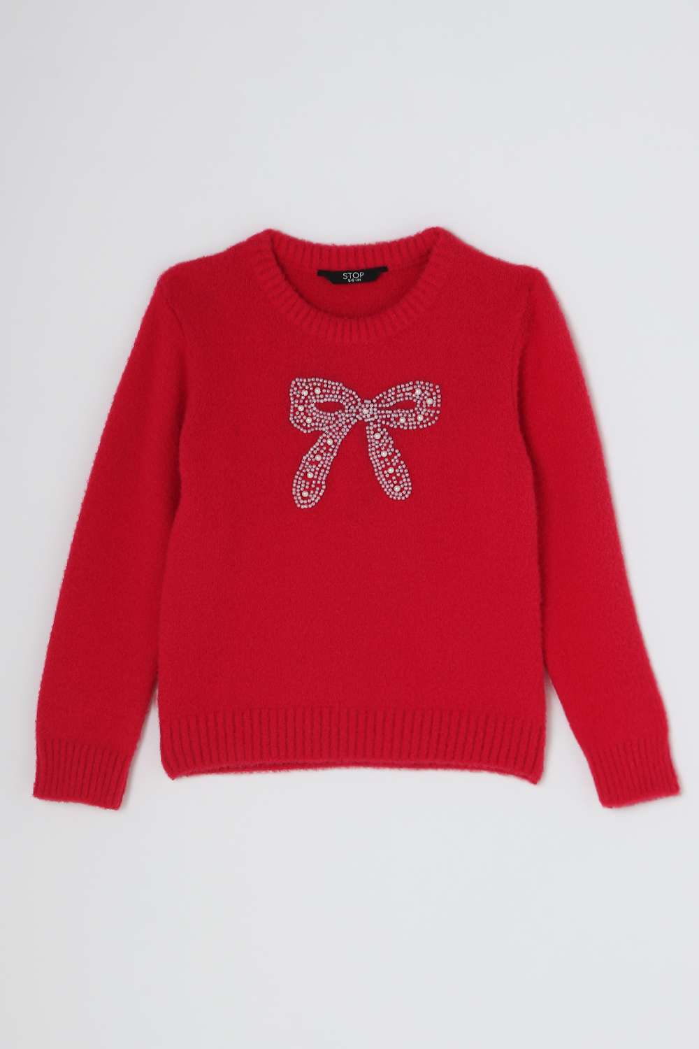 Embroidered-Blended-Fabric-Round-Neck-Girls-Winter-Wear-Sweater