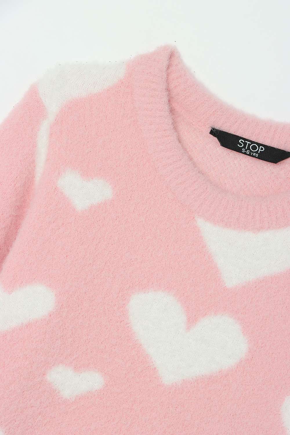 Solid-Blended-Fabric-Round-Neck-Girls-Sweater