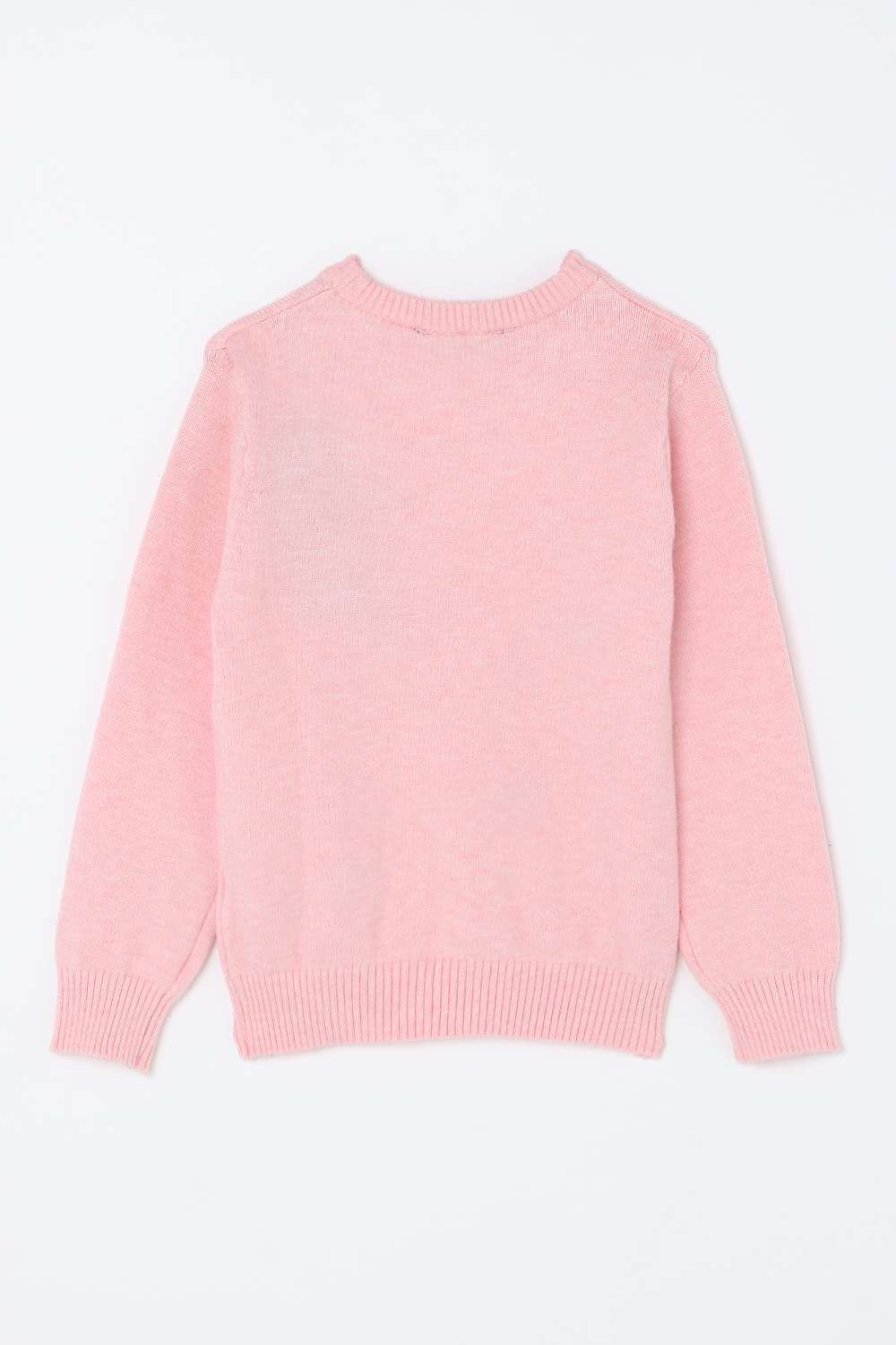 Embroidered-Blended-Fabric-Round-Neck-Girls-Winter-Wear-Sweater