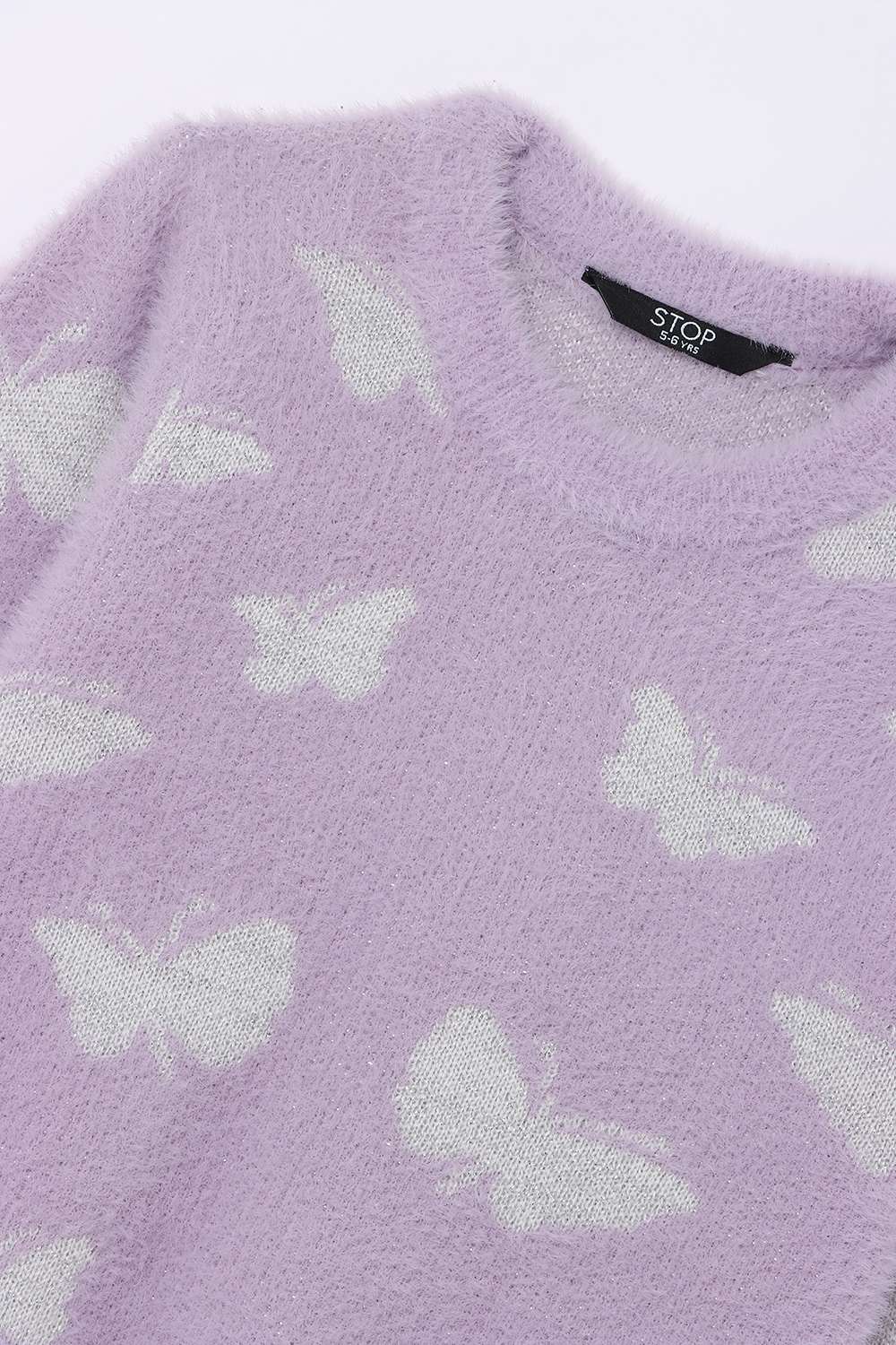 Printed-Blended-Fabric-Round-Neck-Girls-Winter-Wear-Sweater