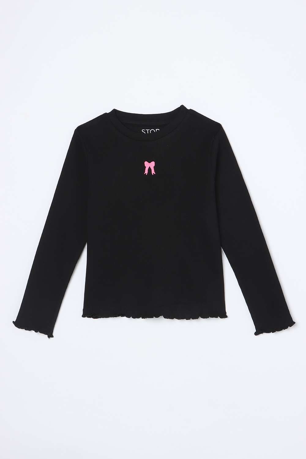 Solid-Blended-Fabric-Regular-Fit-Casual-Wear-Girls-Top