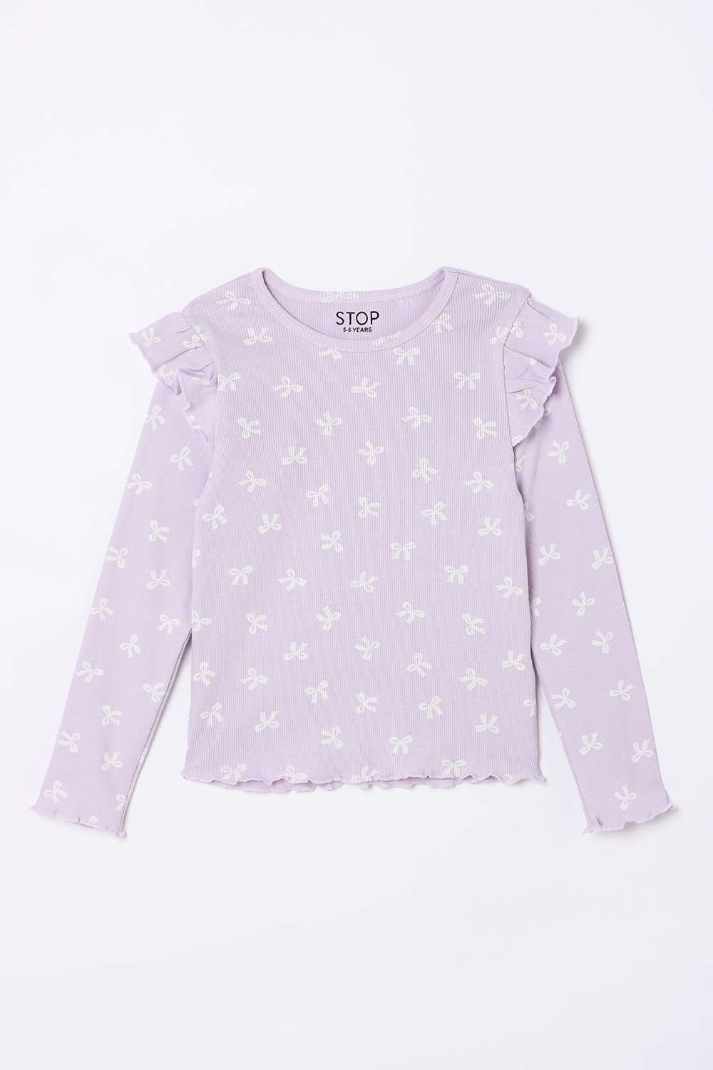 Printed-Blended-Fabric-Round-Neck-Girls-T-Shirt