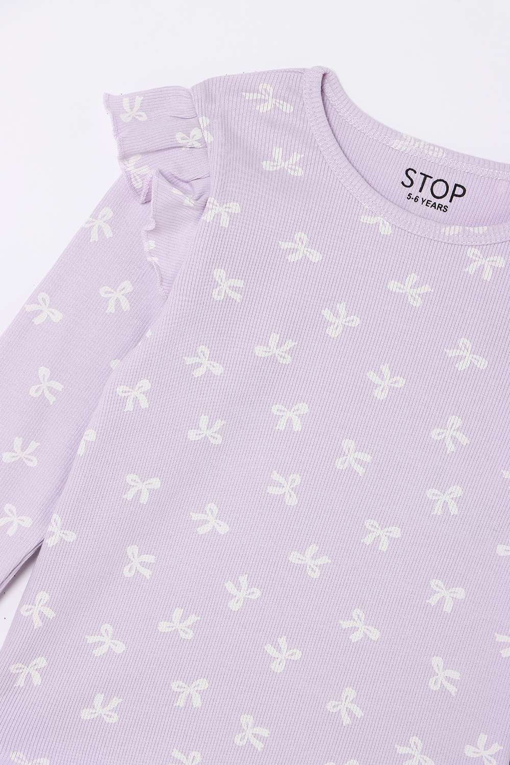 Printed-Blended-Fabric-Round-Neck-Girls-T-Shirt