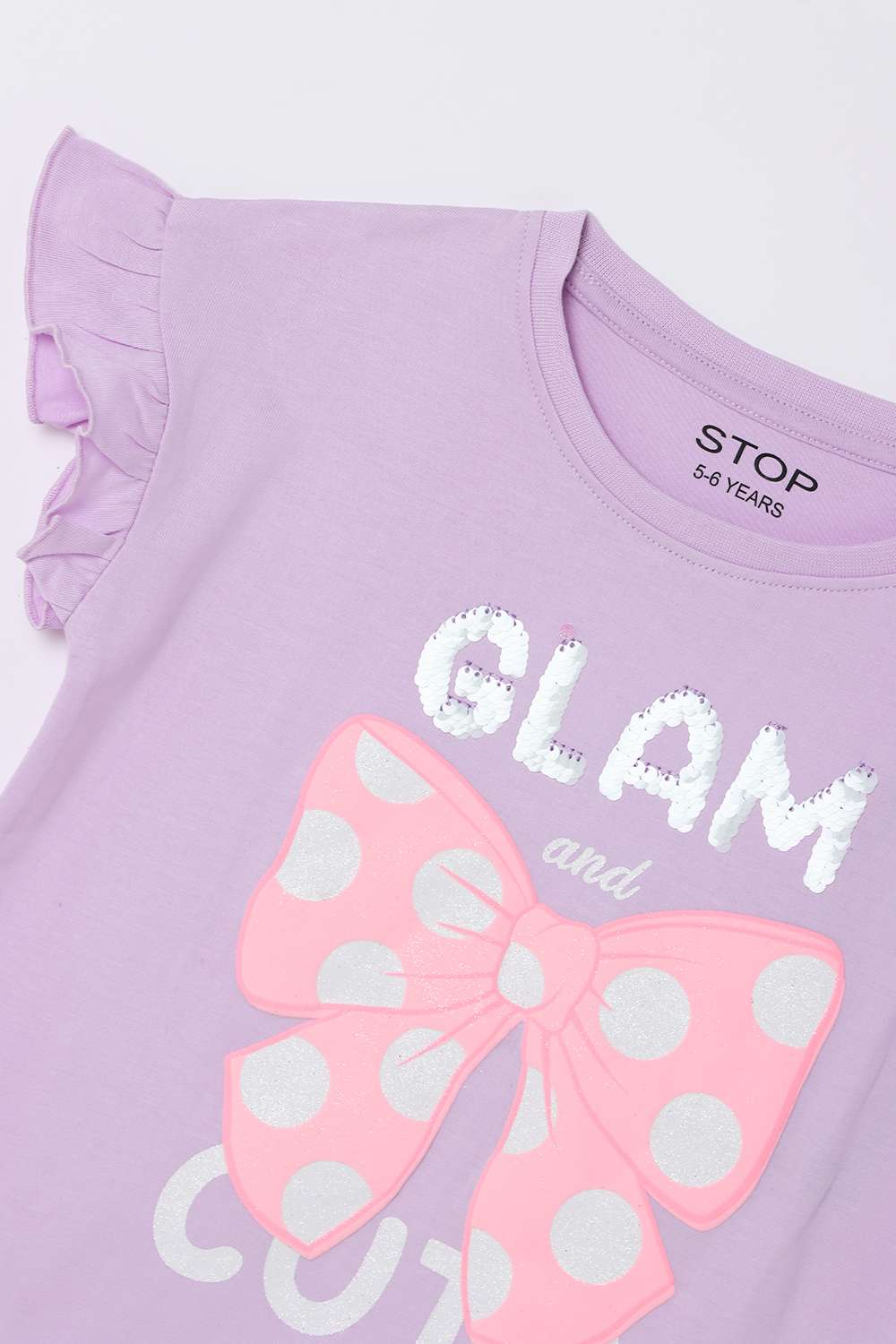 Solid-Blended-Fabric-Girls-T-Shirt