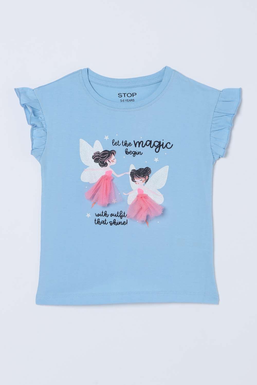 Graphic-Print-Cotton-Round-Neck-Girls-Top