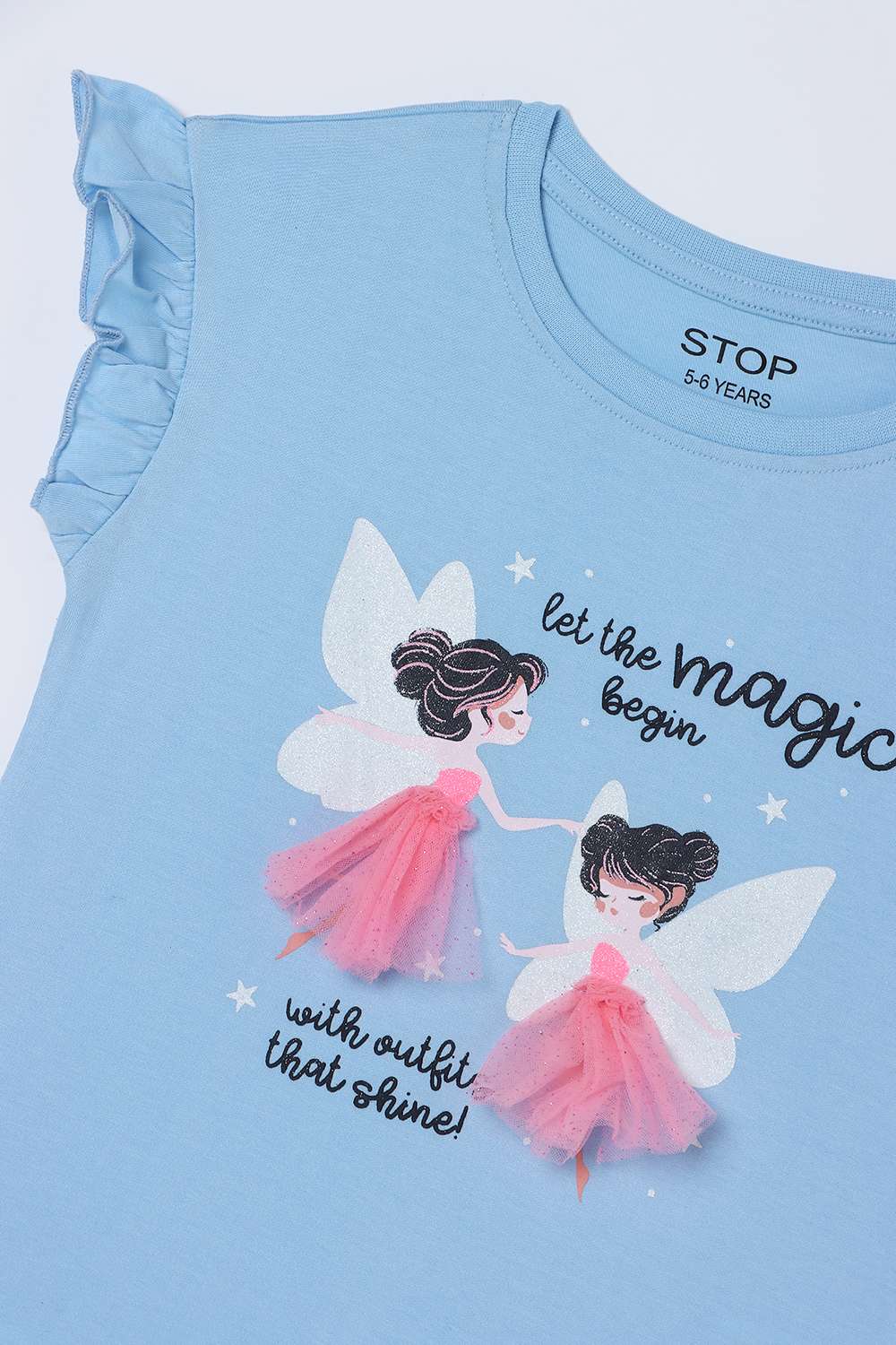 Graphic-Print-Cotton-Round-Neck-Girls-Top