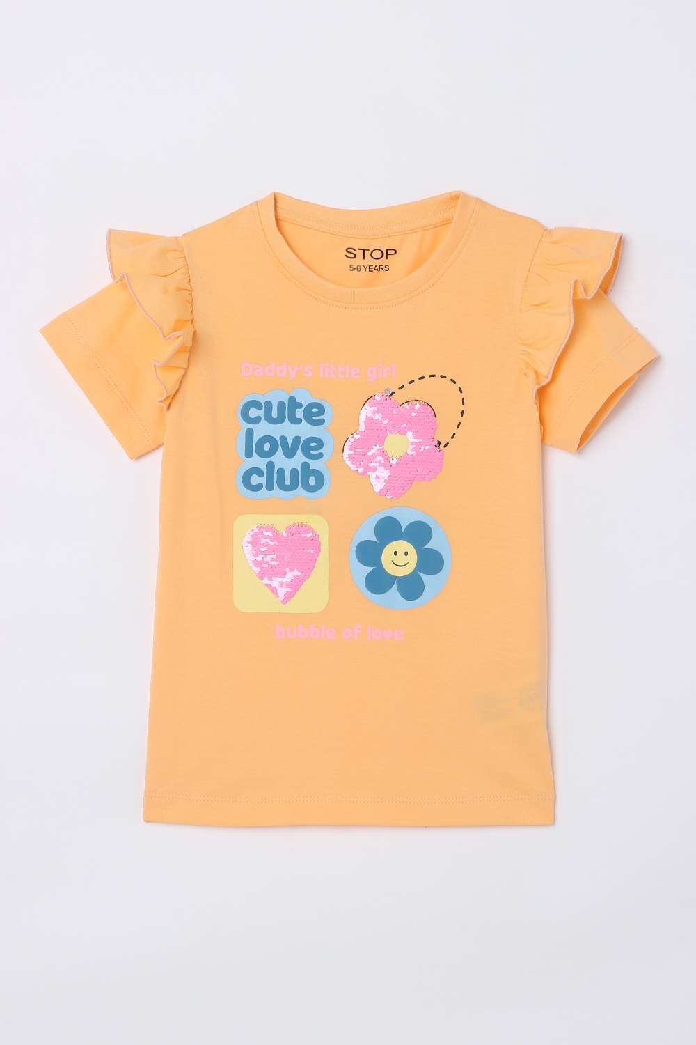 Graphic-Print-Cotton-Round-Neck-Girls-Top