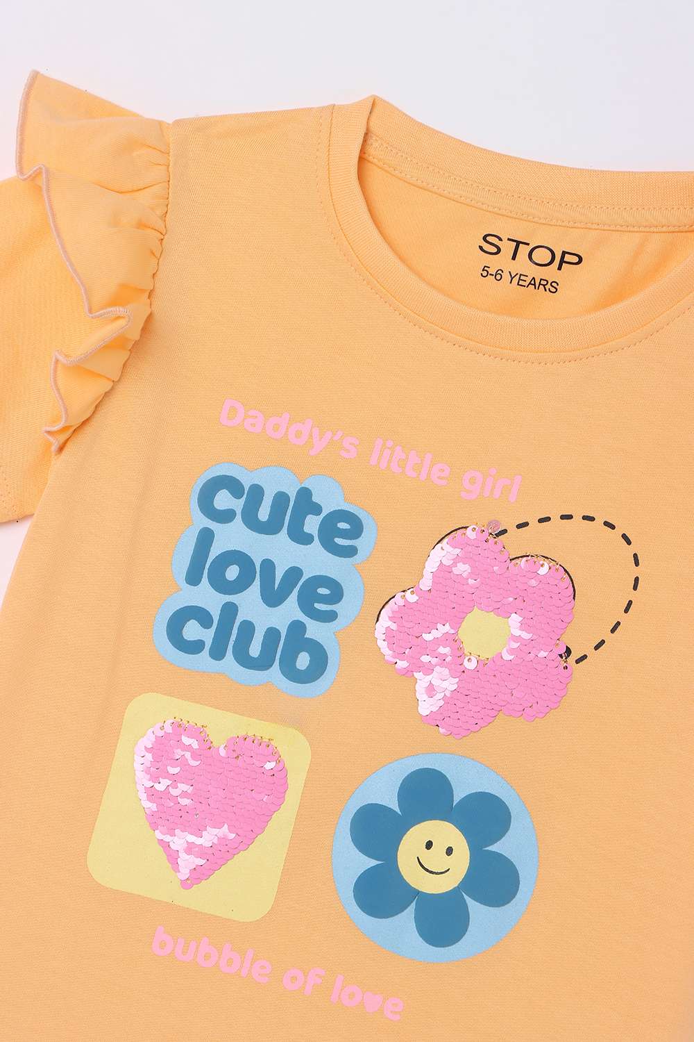 Graphic-Print-Cotton-Round-Neck-Girls-Top