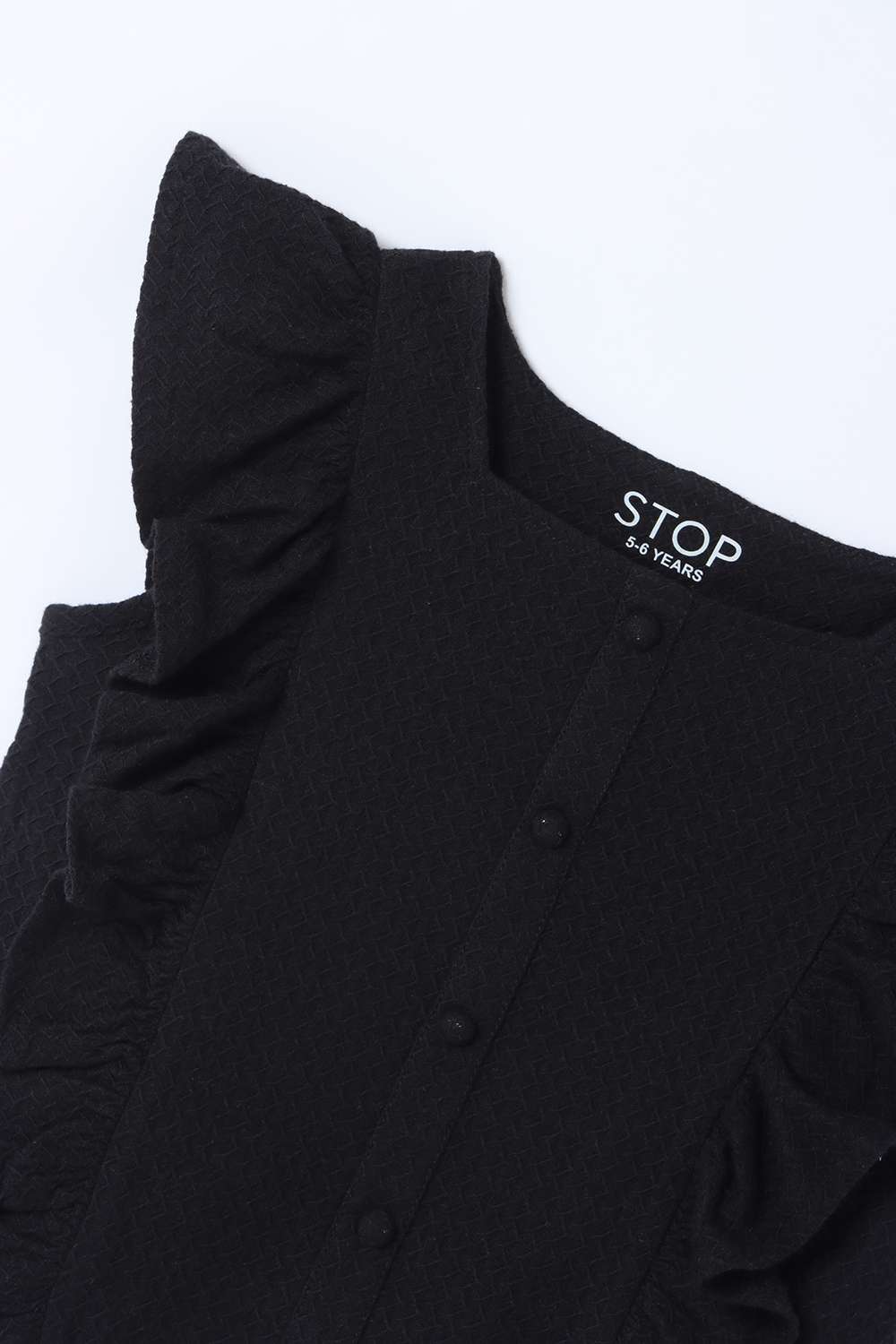 Textured-Cotton-Square-Neck-Girls-Top