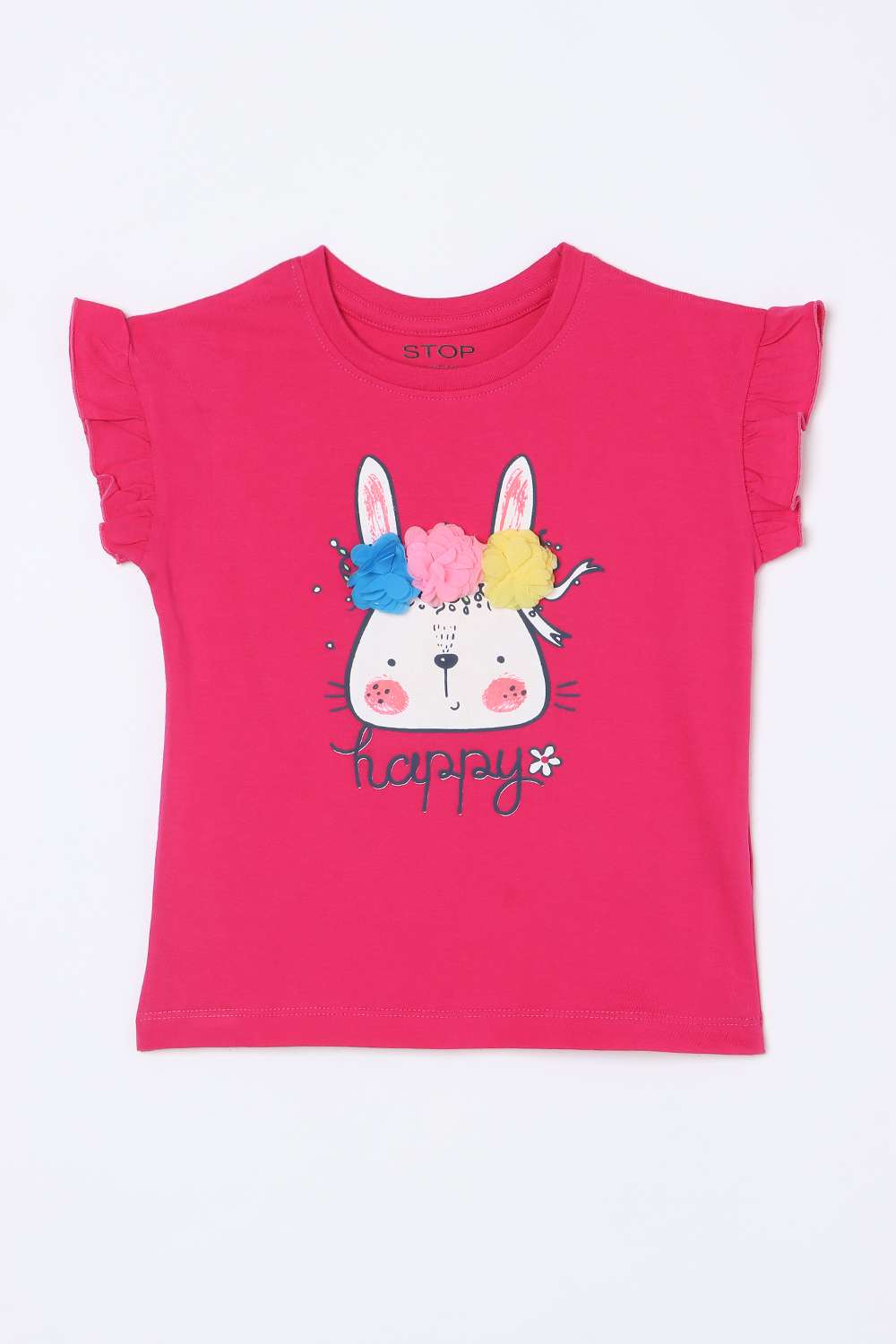 Blended-Fabric-Regular-Fit-Girls-T-Shirt