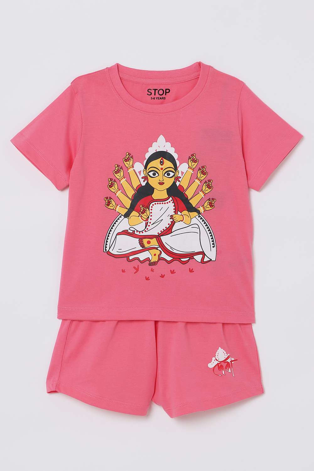 Solid-Blended-Fabric-Regular-Fit-Casual-Wear-Girls-Co-Ord-Set