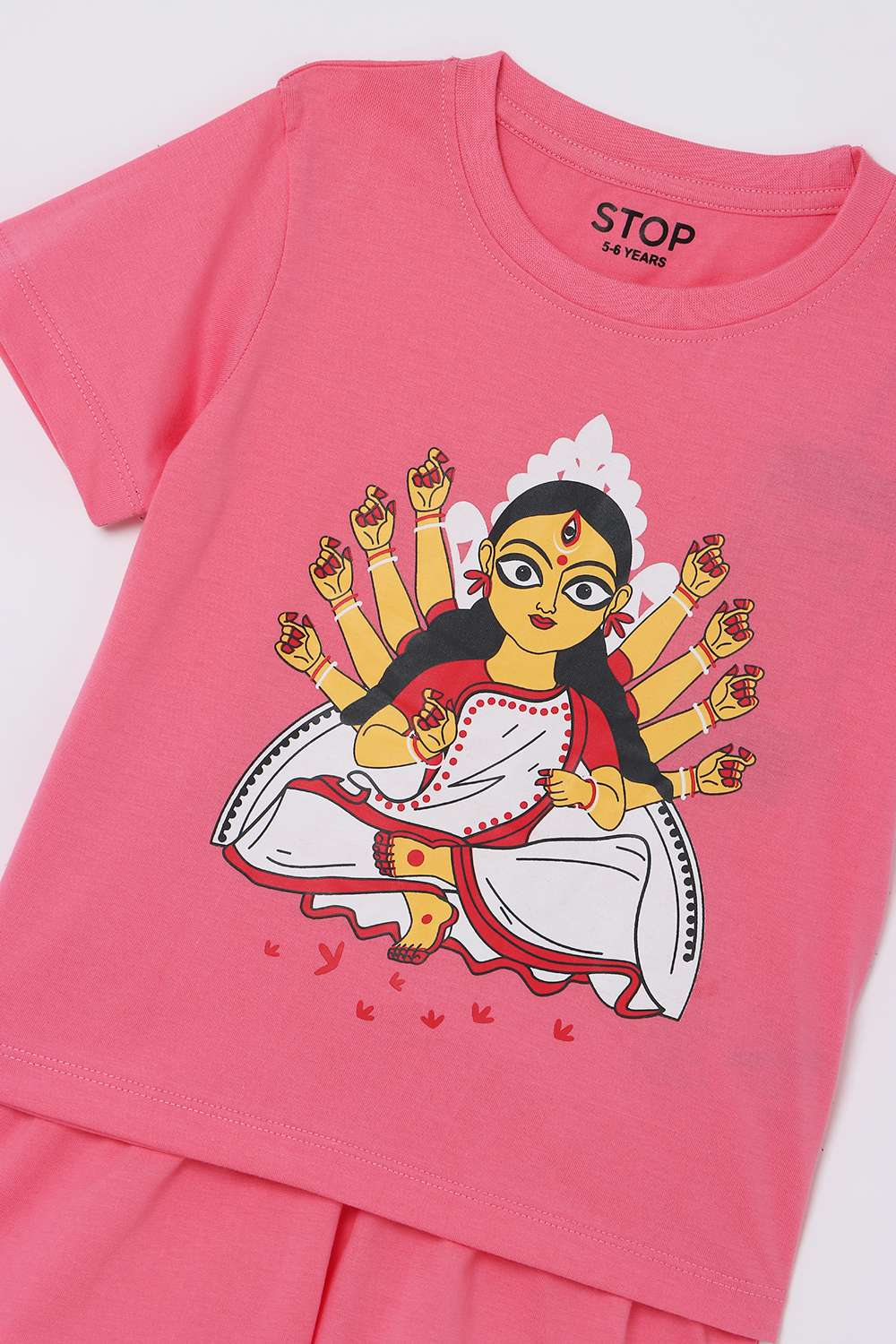 Solid-Blended-Fabric-Regular-Fit-Casual-Wear-Girls-Co-Ord-Set