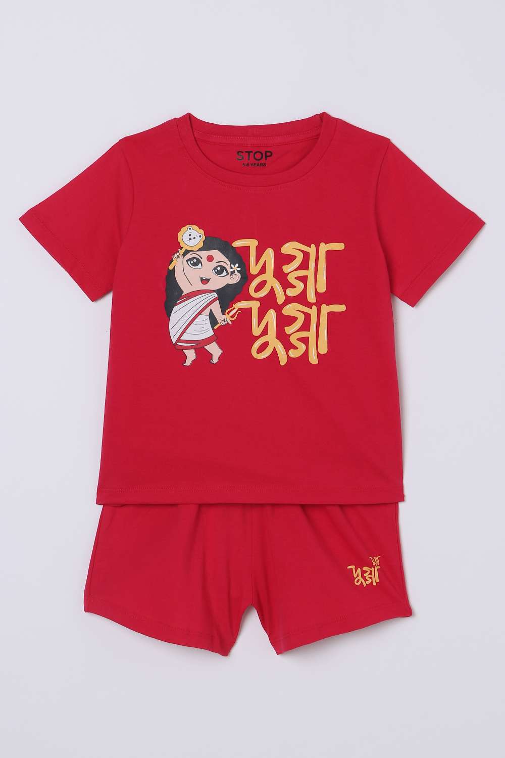 Solid-Blended-Fabric-Girls-Casual-Wear-Co-Ord-Set