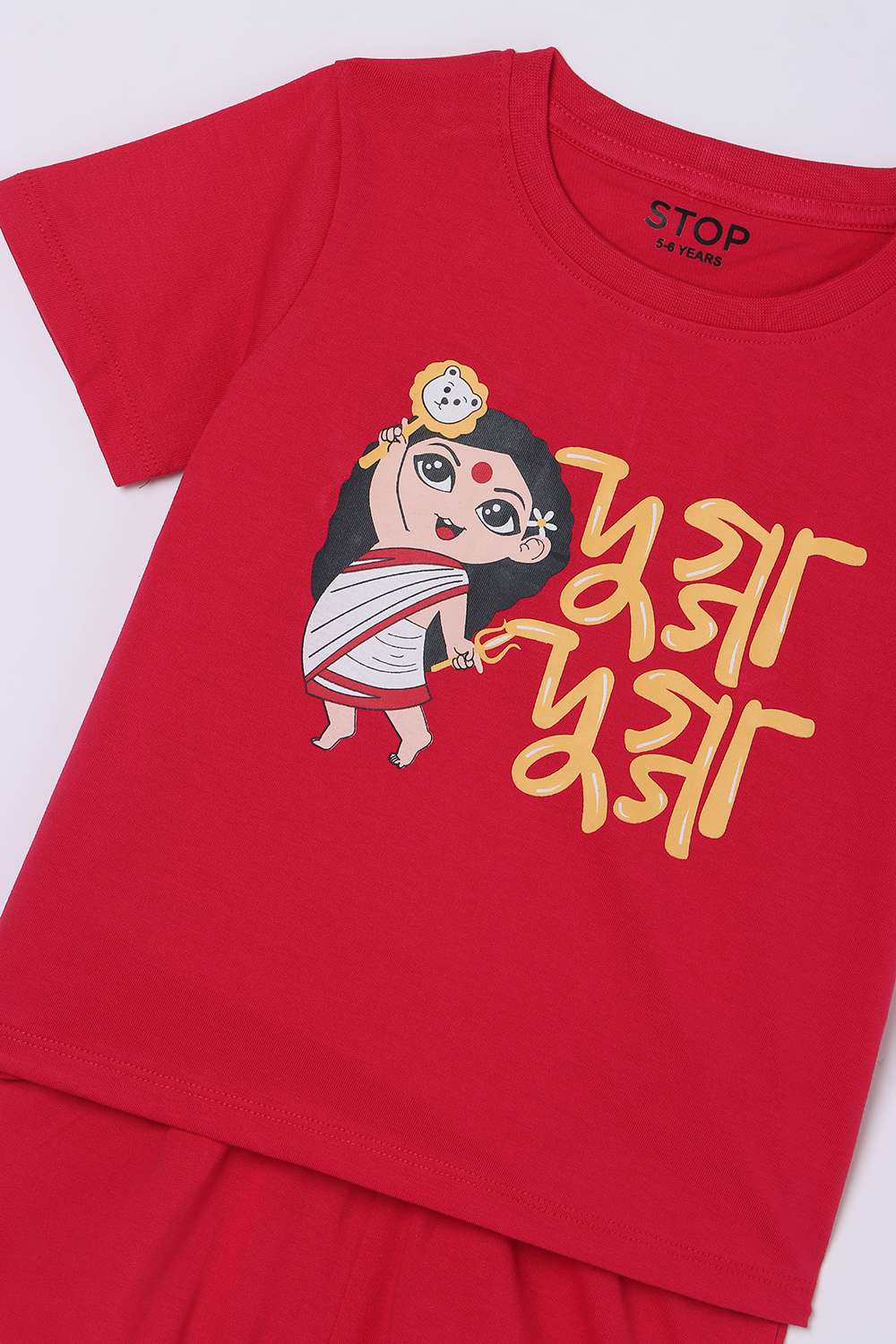 Solid-Blended-Fabric-Girls-Casual-Wear-Co-Ord-Set