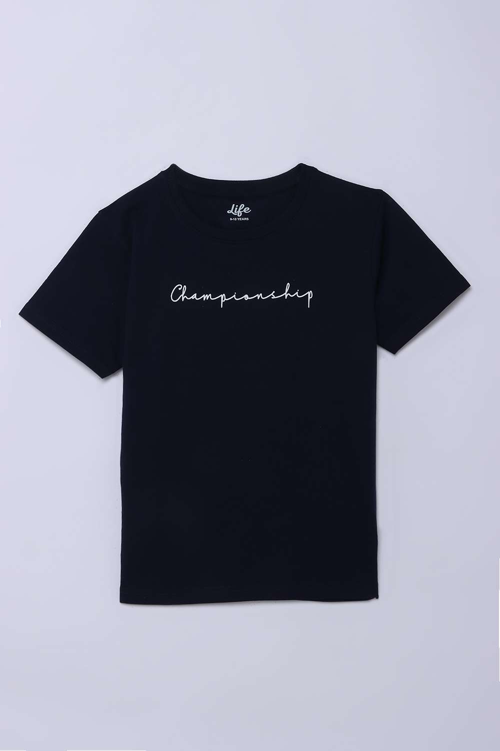 Solid-Cotton-Round-Neck-Boys-T-Shirt