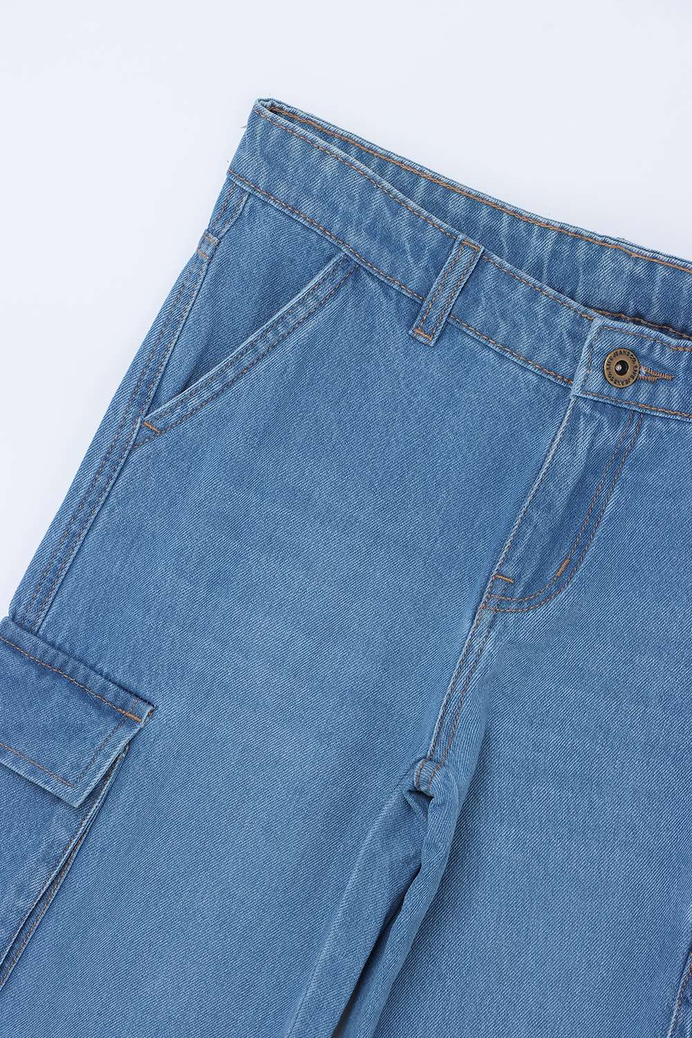 Solid-Cotton-Regular-Fit-Boys-Cargo-Denim