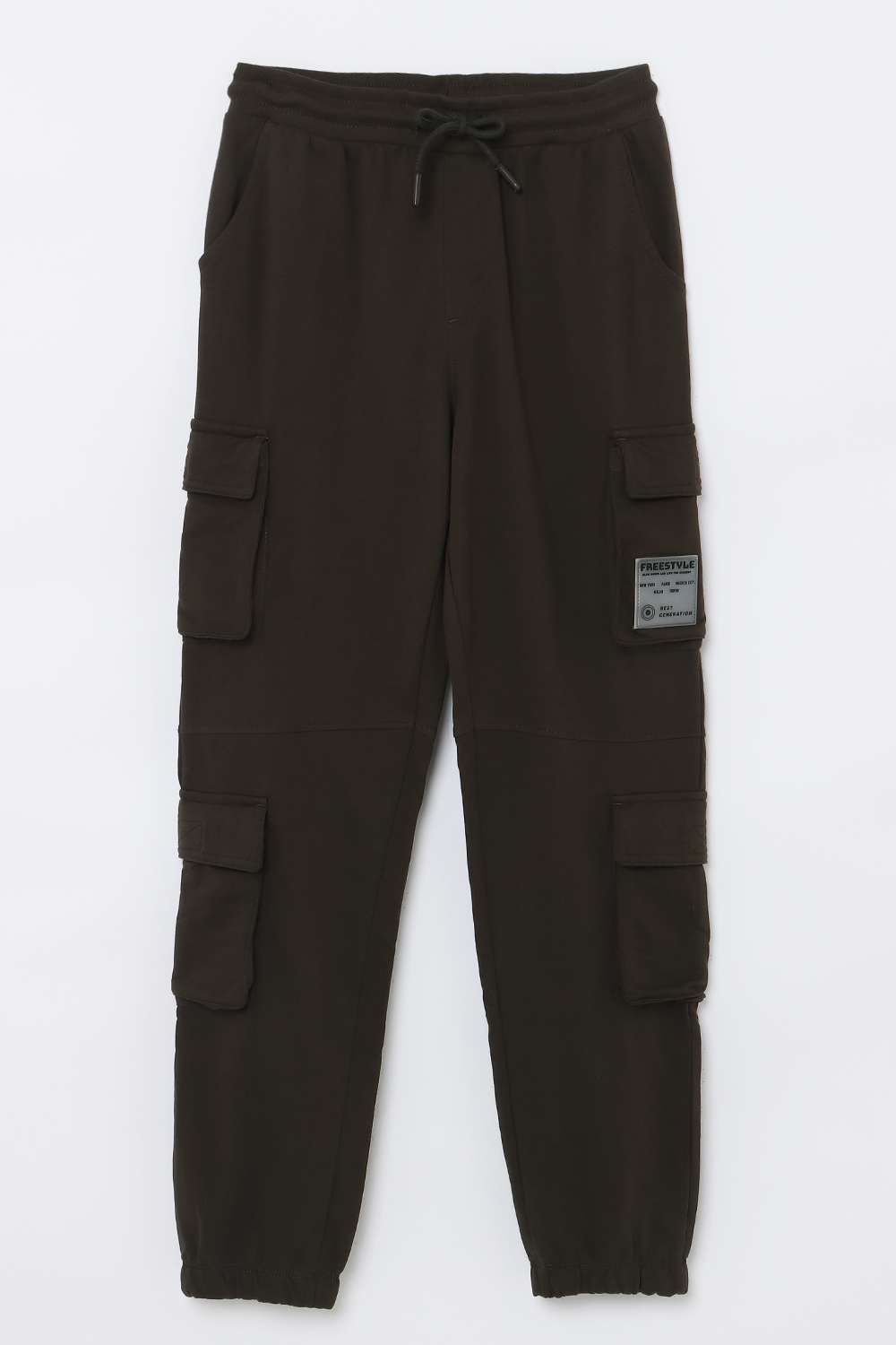 Solid-Cotton-Relaxed-Fit-Ankle-Length-Casual-Wear-Boys-Track-Pants