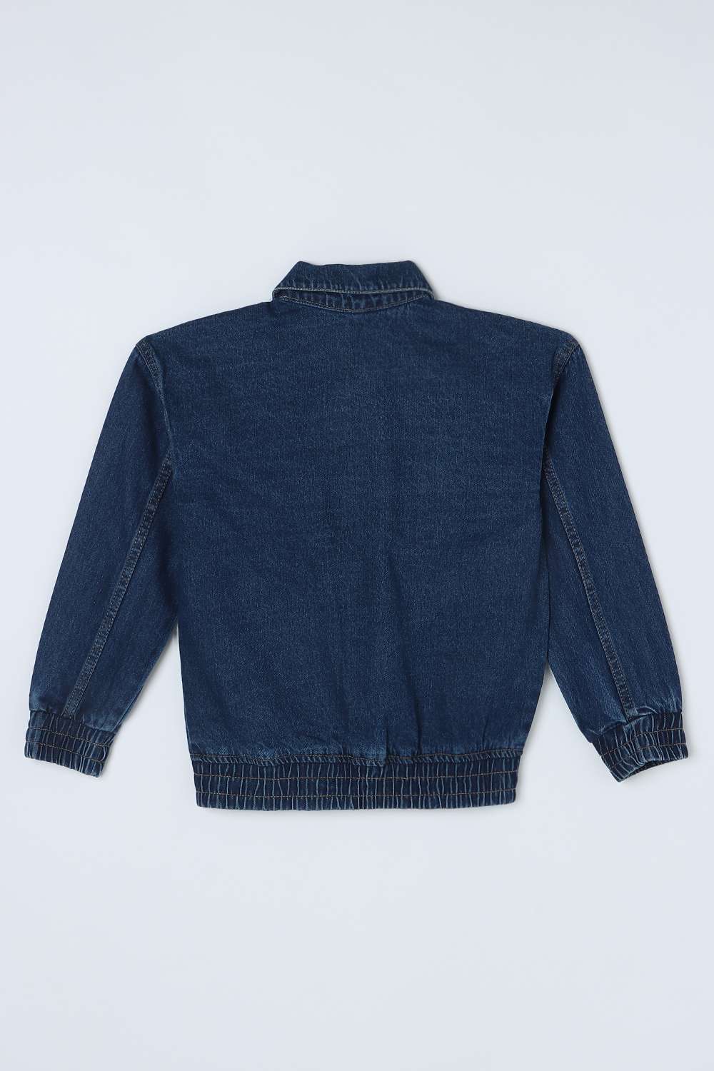 Solid-Blended-Fabric-Collared-Boys-Jacket