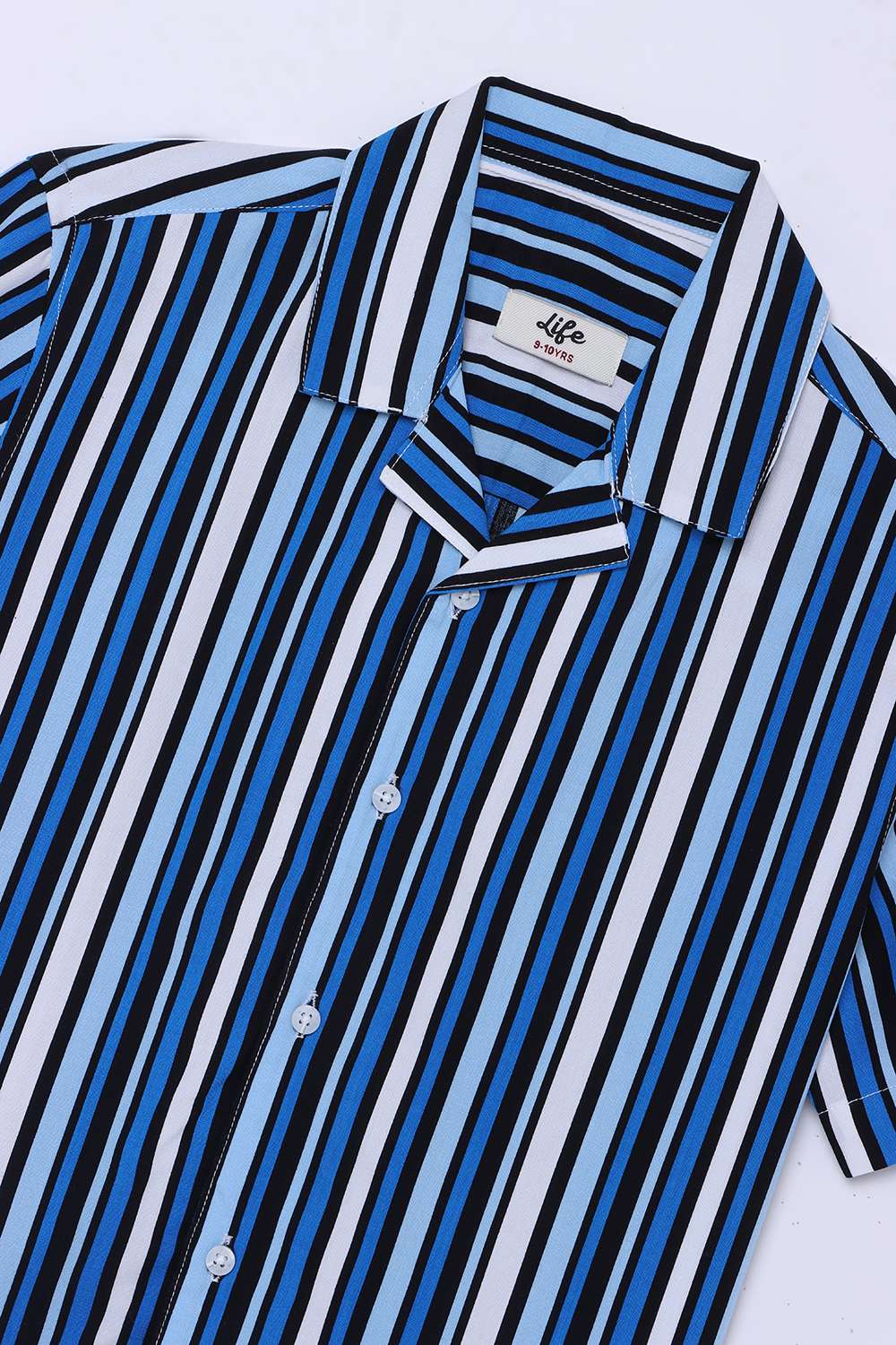 Stripes-Rayon-Resort-Collar-Boys-Shirt